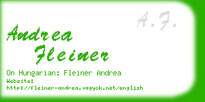 andrea fleiner business card